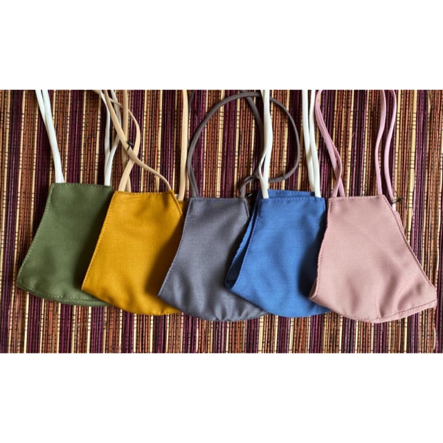 masker kain polos earloop headloop katun hijab