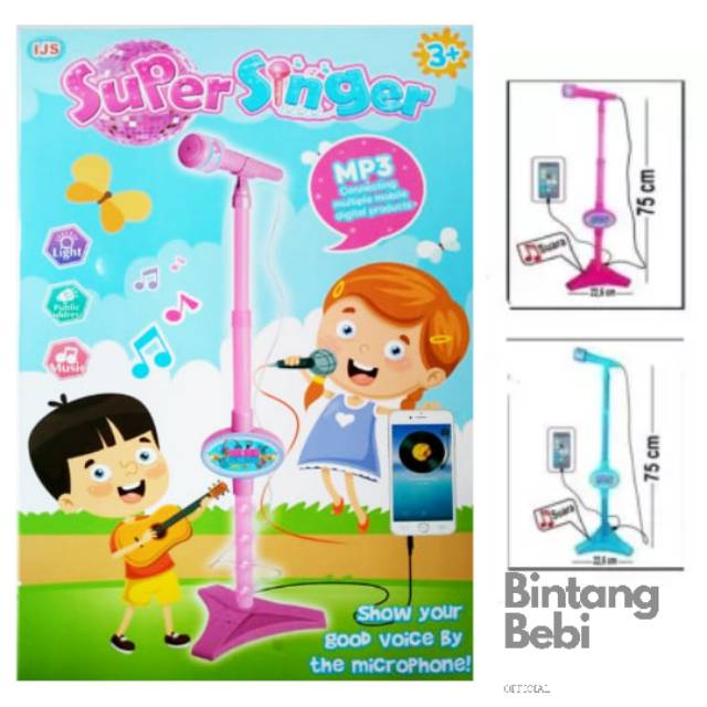 Mainan standing microphone menyanyi anak