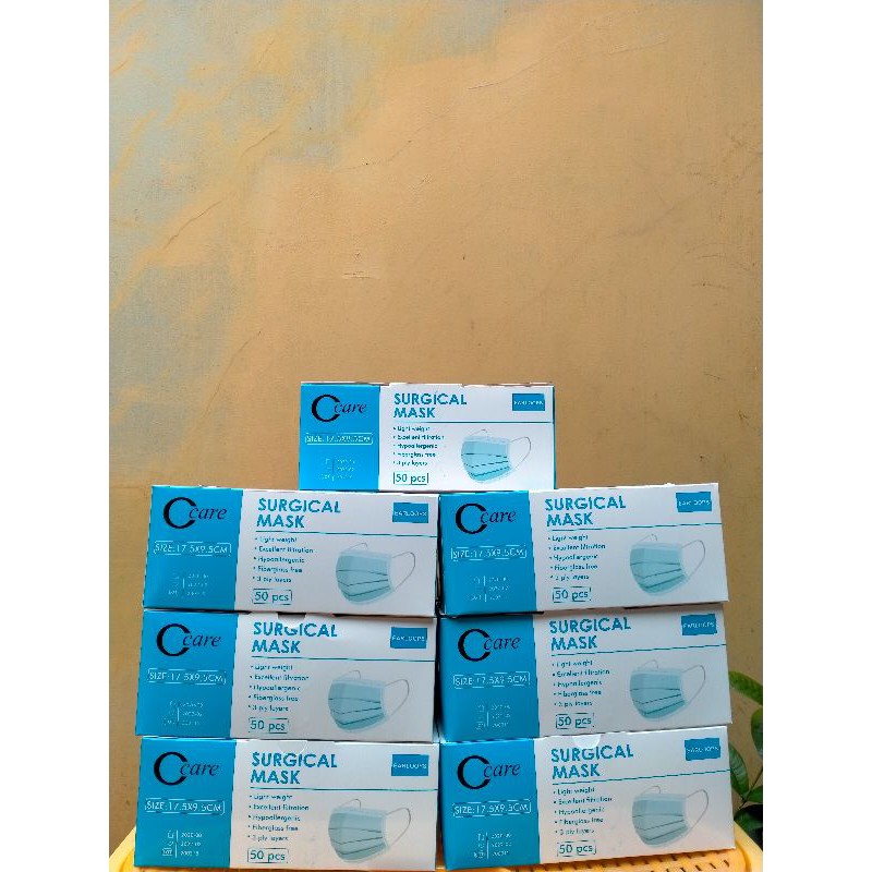 MASKER EARLOOP 3PLY WARNA BIRU