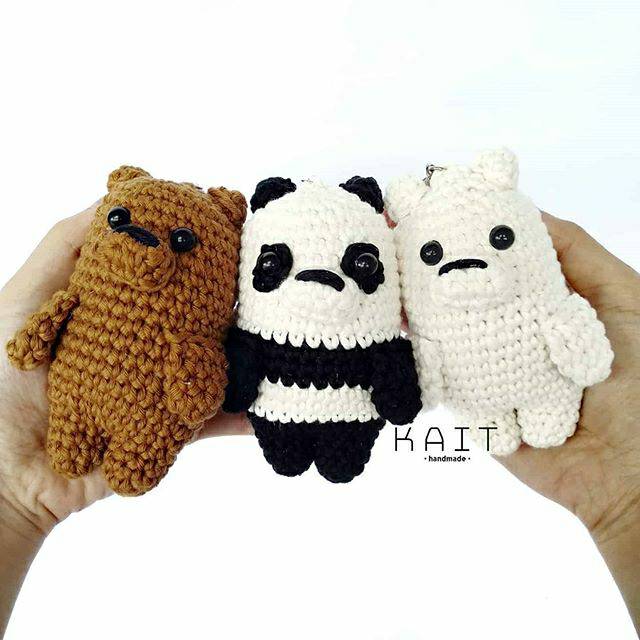 Boneka Rajut - We Bare Bears (1 set)