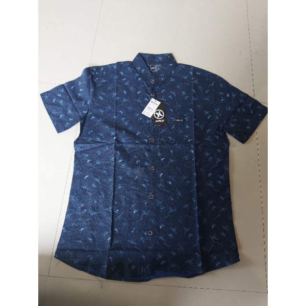 kemeja pendek motif