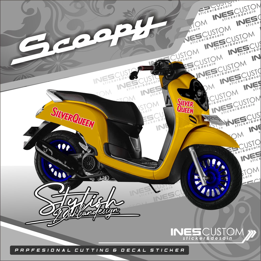 STIKER CUTTING SCOOPY SILVERQUEEN Stiker silverqueen