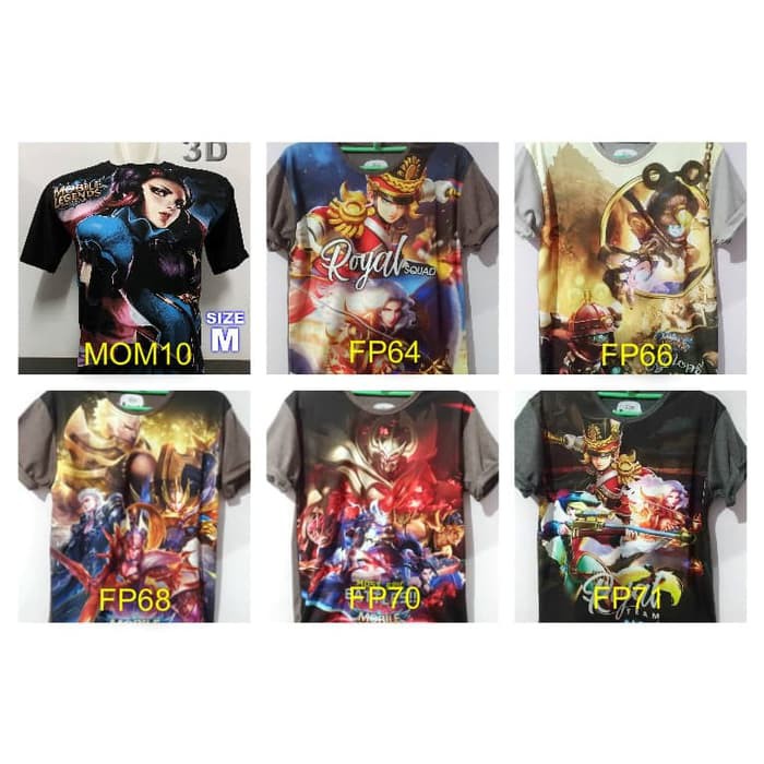 Kaos 3D FULLPRINT MOBILE LEGEND