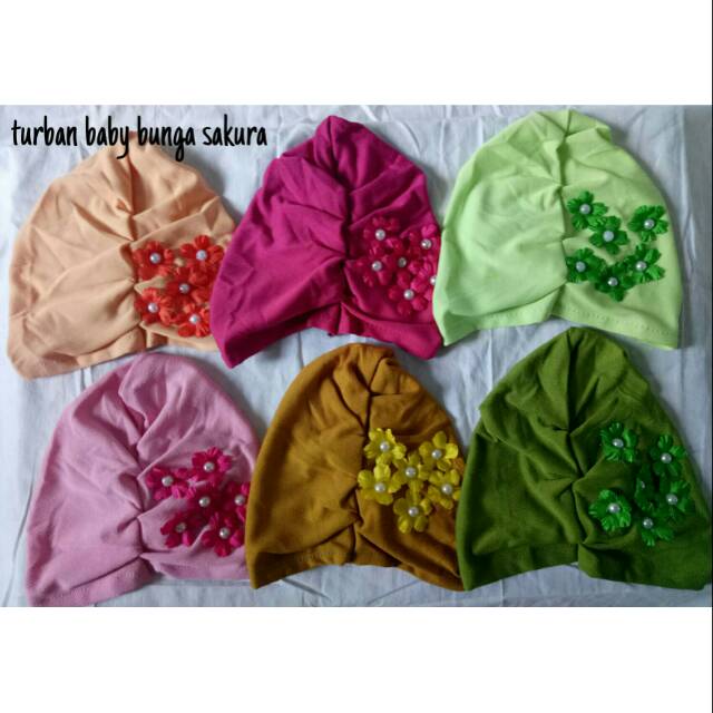 Turban baby bunga sakura