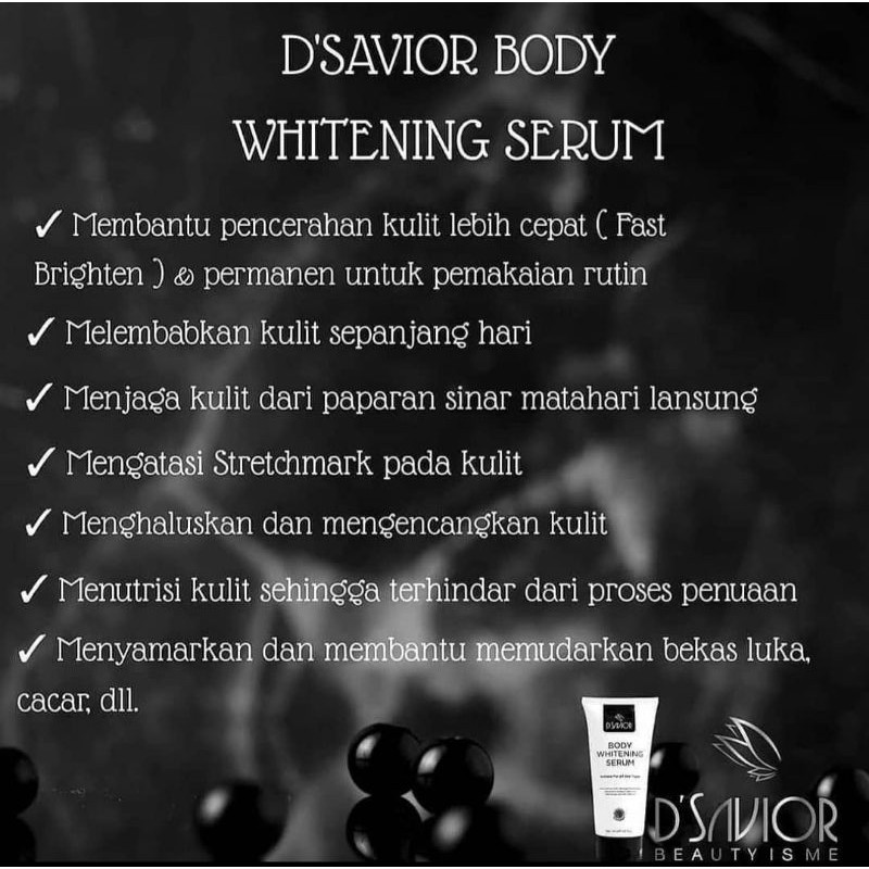 D'SAVIOR BODY WHITENING SERUM