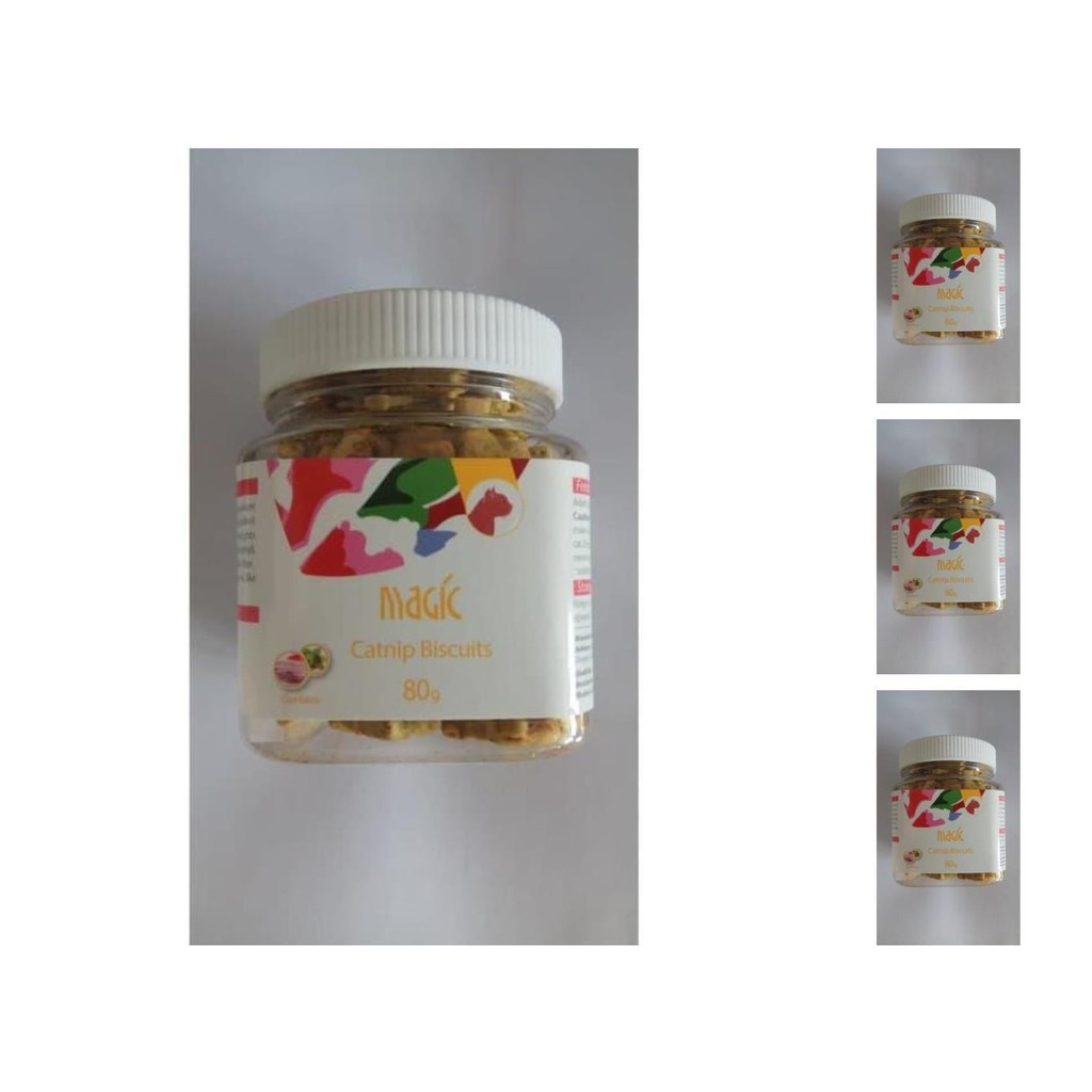 snack biskuit kucing magic catnip biscuit cod 80 gram cat nip