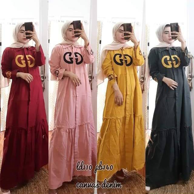 Gamis kanvas denim