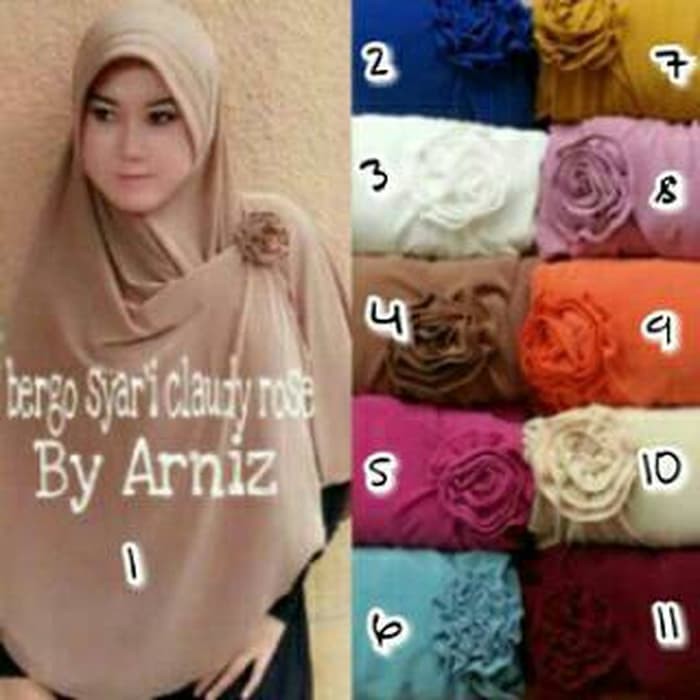 khimar/ jilbab syari pet bunga
