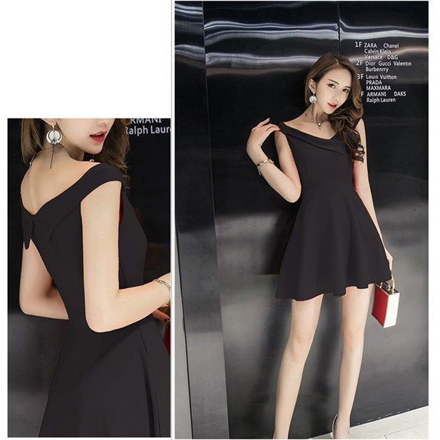 Low Shoulder Evening Dress