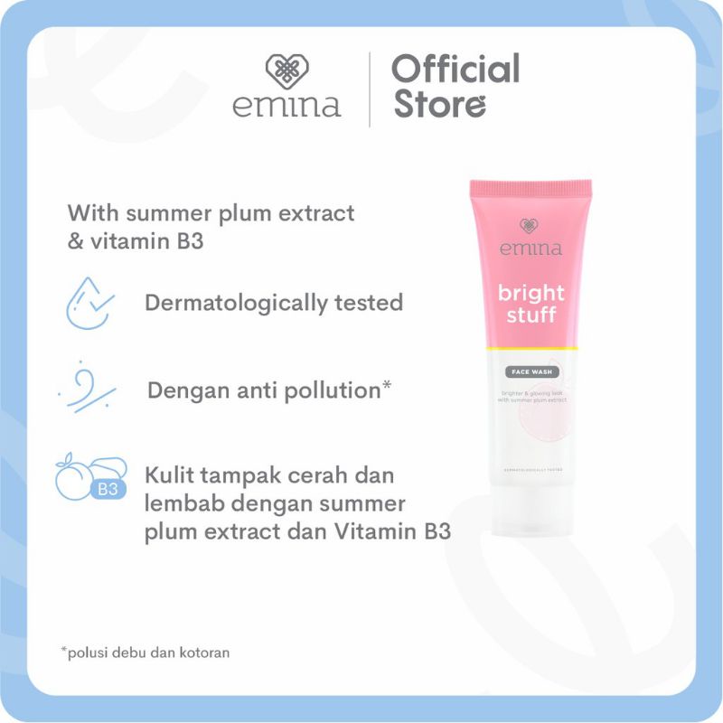 Emina bright stuff face wash 100ml