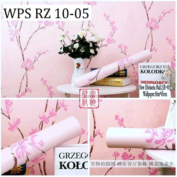 Wallpaper Sticker Bunga Sakura Pink 06