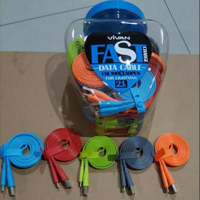 KABEL DATA VIVAN CSL 100 IPHONE5 APPLE IPHONE6 USB LIGHTNING ORIGINAL AX