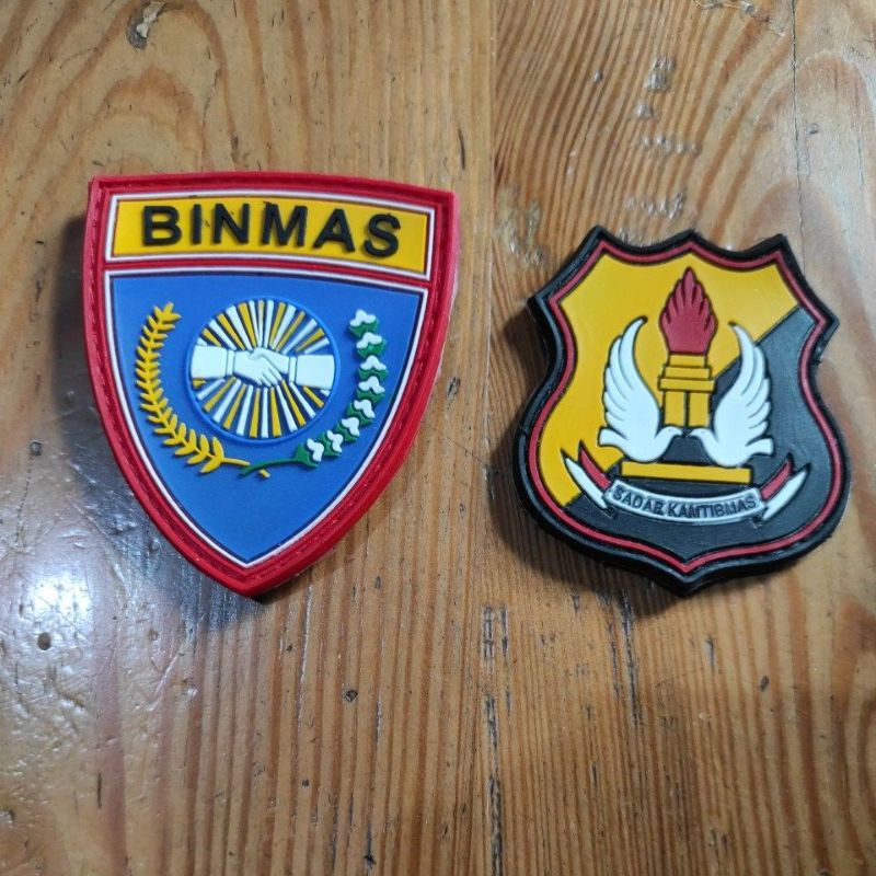 Patch Rubber logo Binmas dan logo Kamtibmas
