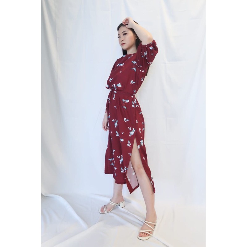 Puff Dress Merah