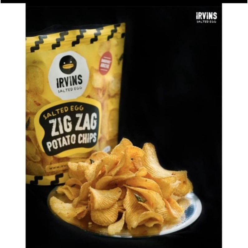 IRVINS SALTED EGG ZIG ZAG POTATO CHIPS 105 gr SMALL