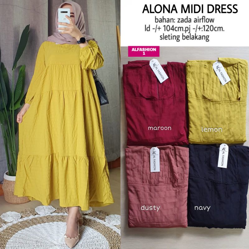 alona midi dres