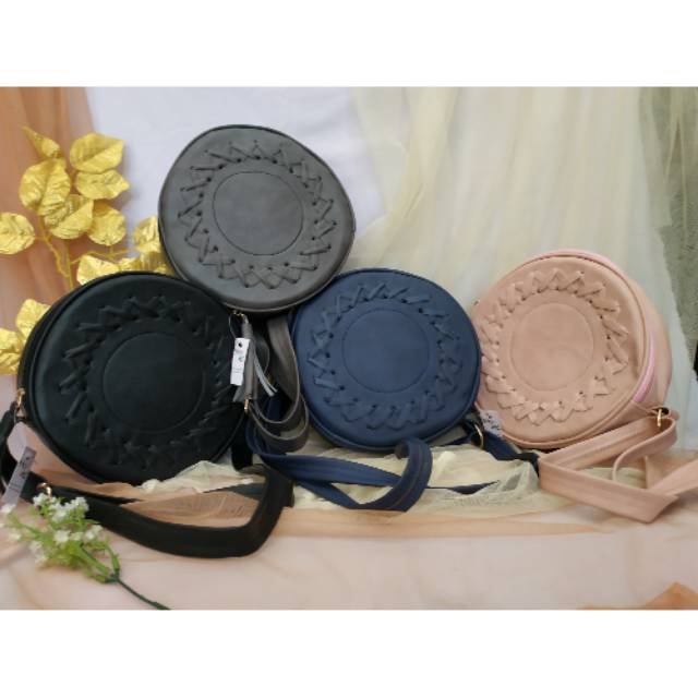 tas sling bag Round murah