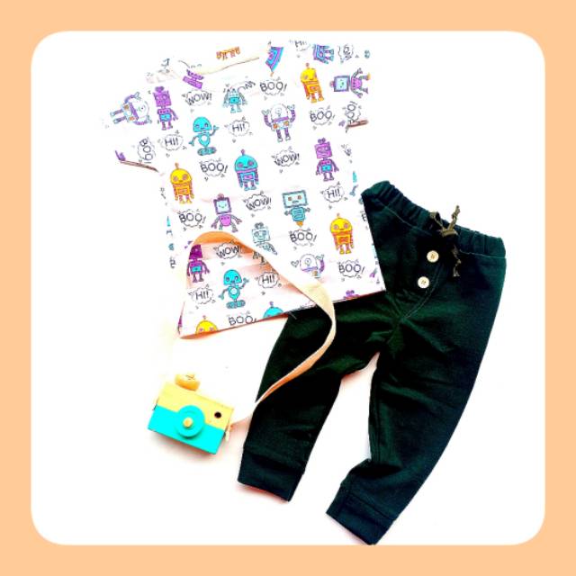 Set bow Boy Robot+pants