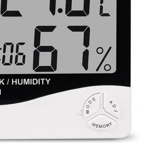✤ Temperature & Humidity Meter Clock & Calender / Thermometer Ruangan ☼