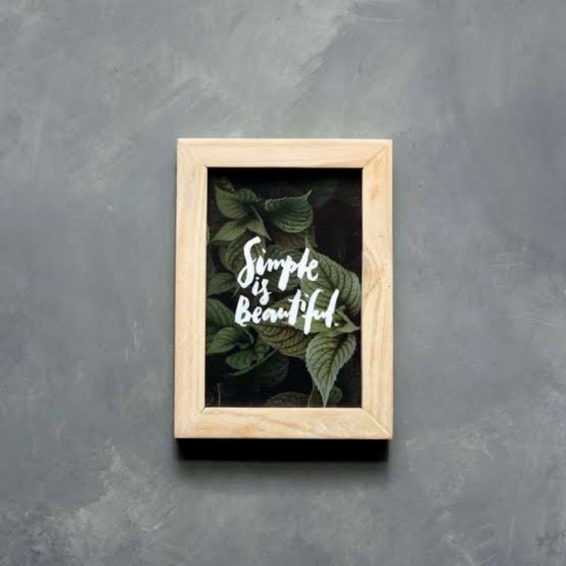 Frame Rustic Kayu Minimalis