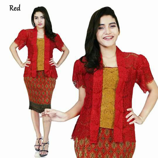 kebaya brukat pendek