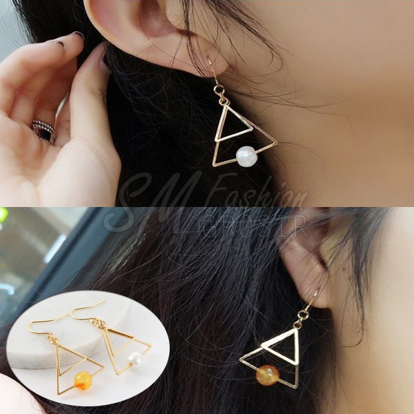 Anting Import Korea Model Kait/Gantung Segitiga Multi Layer (E135136)
