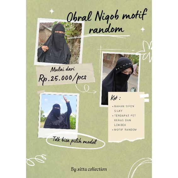 obral niqob motif random