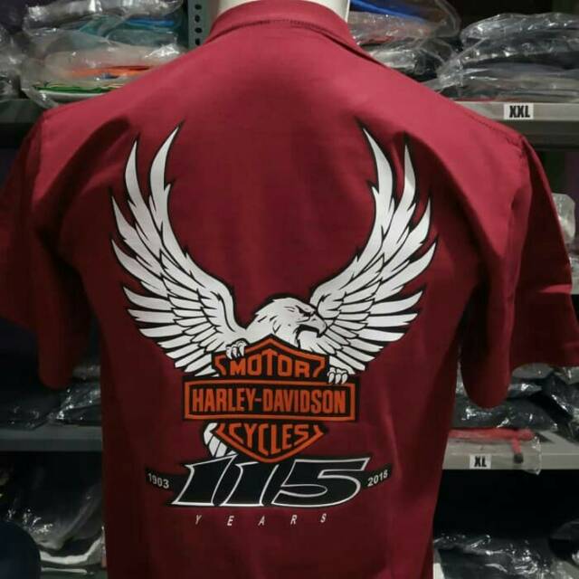 Tshirt kaos Harley Davidson 115 th