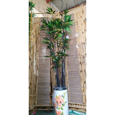 1 bambu ulir hitam 3daun bambu