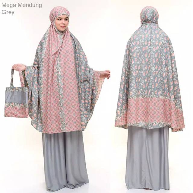 Mukena Tazkia Mega Mendung Grey