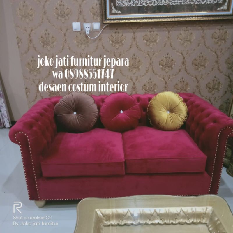 sofa Chesterfield 2 dudukan