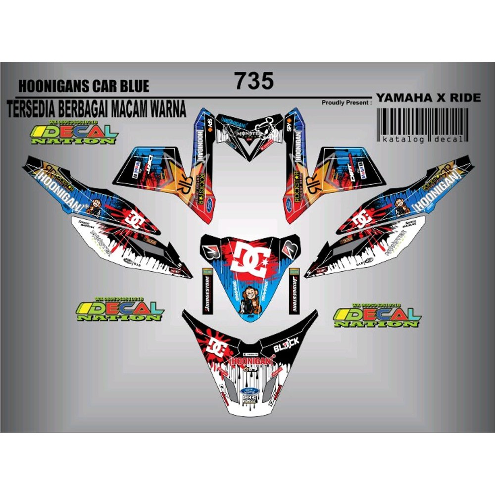 decal sticker x ride 735 Diskon