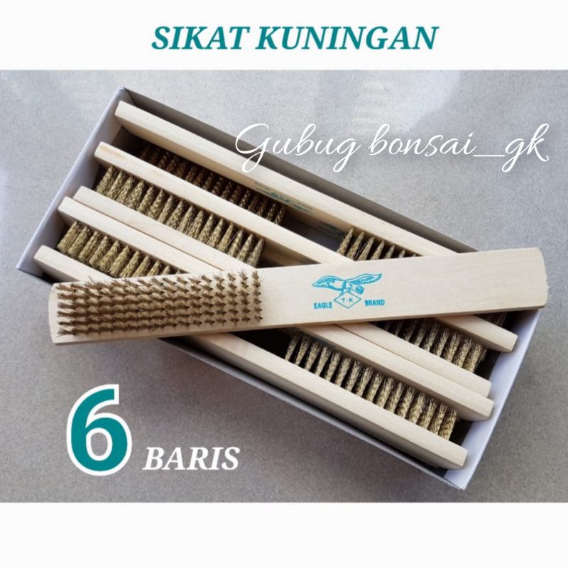sikat bonsai halus bahan kuningan