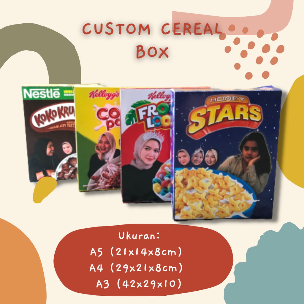 CUSTOM CEREAL BOX [BACA DESKRIPSI]