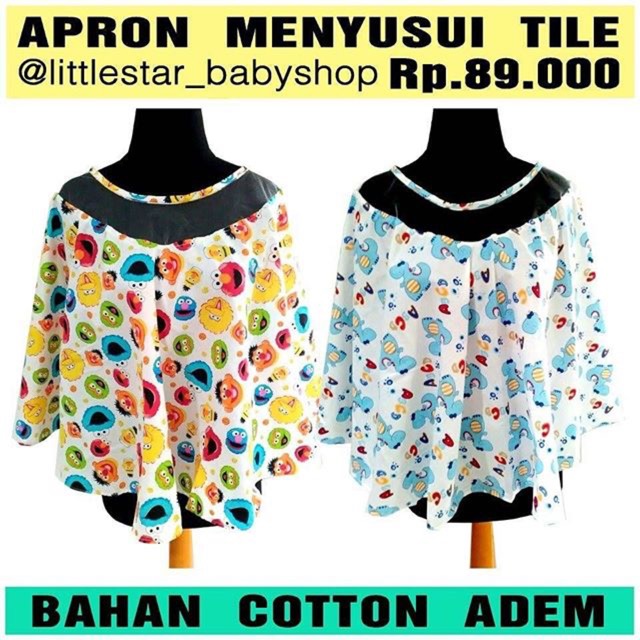 Apron Menyusui Katun Adem