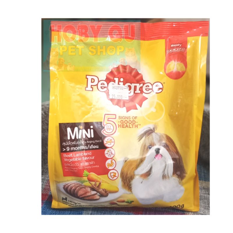Pedigree Mini 400gr, beef lamb & vegetable flavour