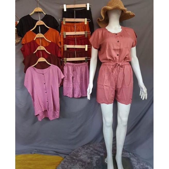 SETELAN VISCOSE CELANA PENDEK