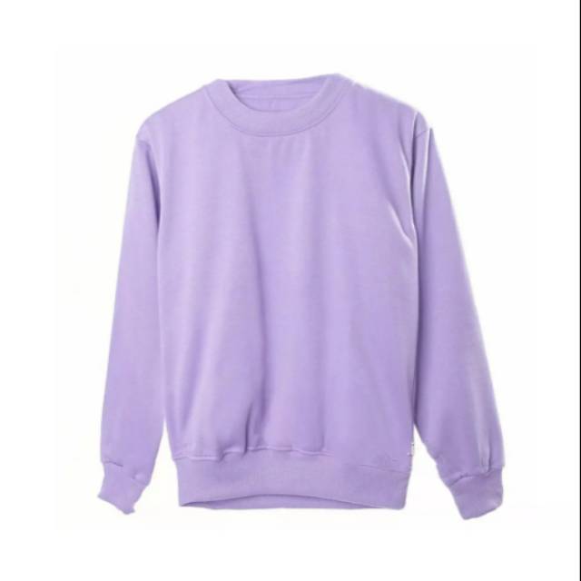 Sweater basic ungu lilac polos