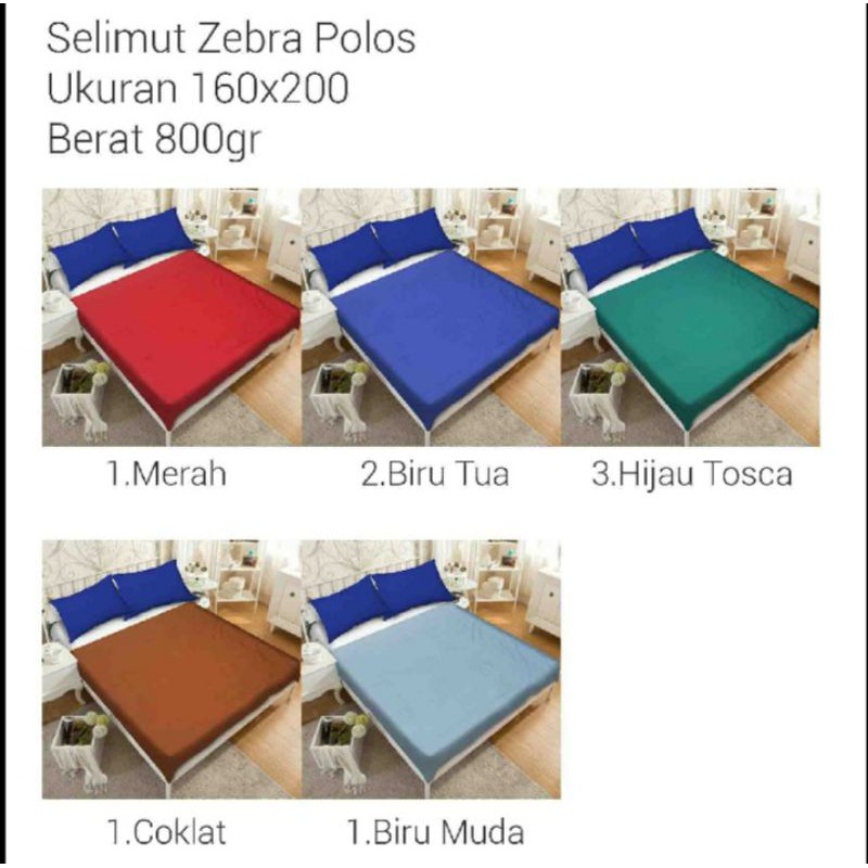 Selimut Zebra Polos 160x200