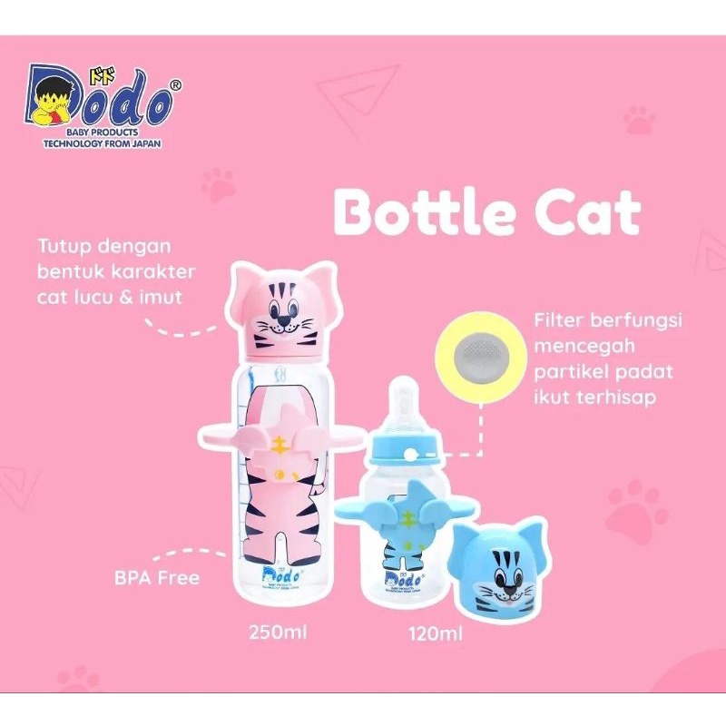 Dodo Botol Susu Cat 120ml, 250ml