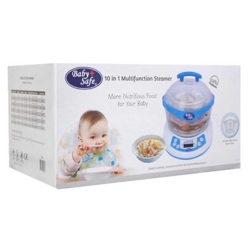 baby safe 10in1 multifunction steamer