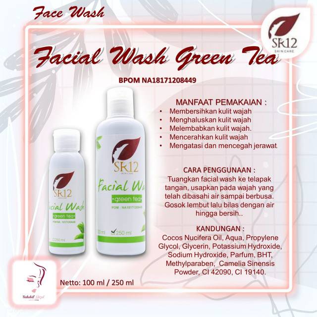 Facial wash green tea