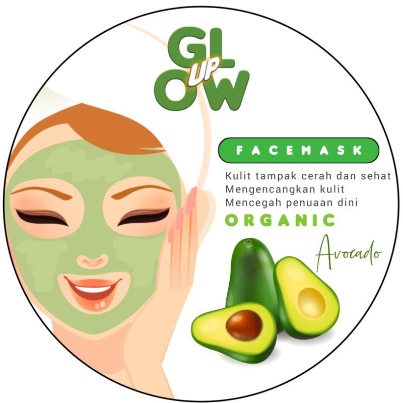 Glowup Avocado Organic Facemask