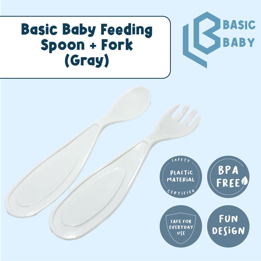 BASIC BABY FEEDING SPOON & FORK