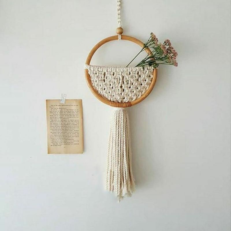 Vas Ring Rotan Macrame Katun Rope 4Mm