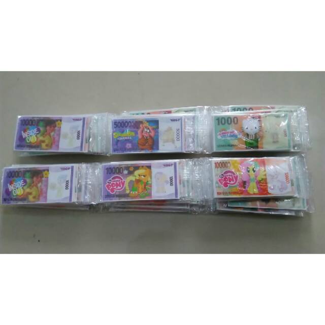 24pak Uang mainan mini
