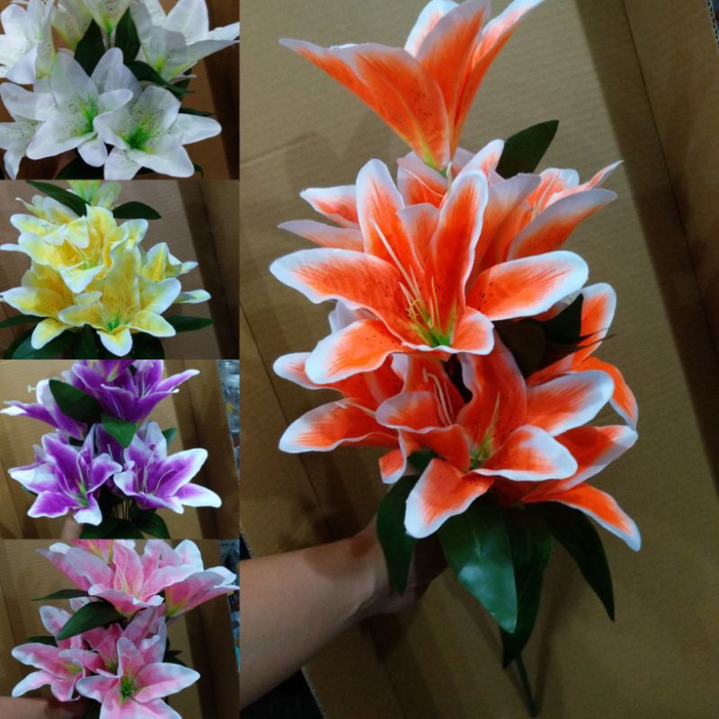 bunga lily 50cm 10cabang