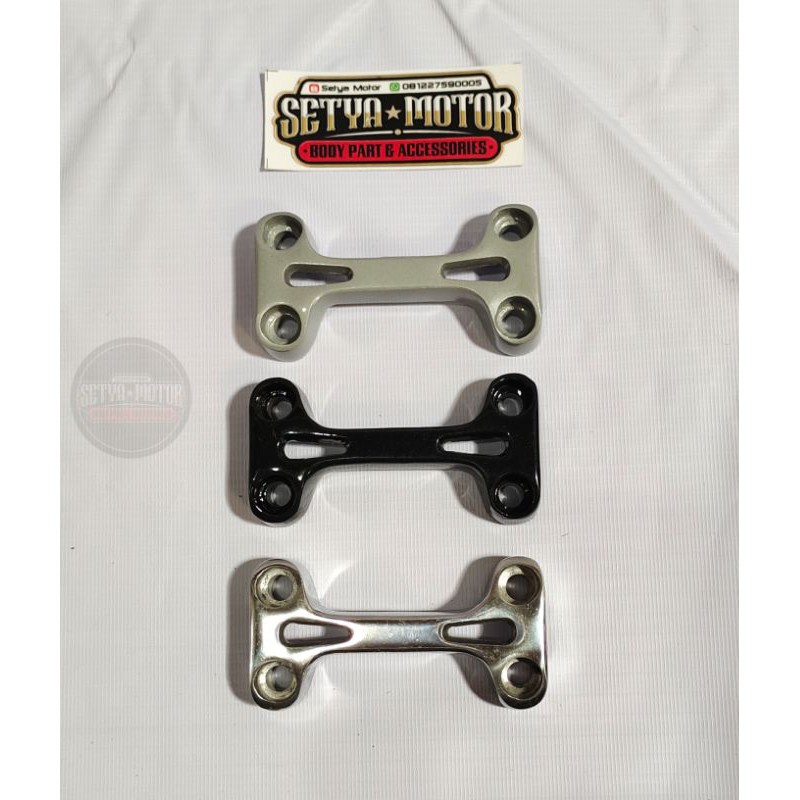 Raiser Segitiga RX King model B Pro Silver Hitam Chrome