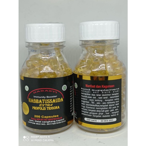 Habbatussauda extra propolis trigona 200 kapsul