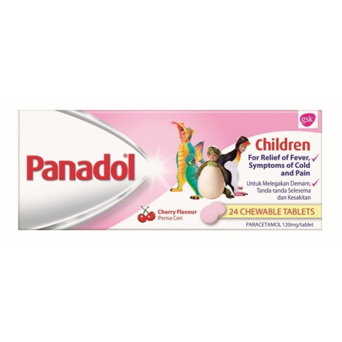 Panadol for Children Chewable 24 caps Malaysia Version